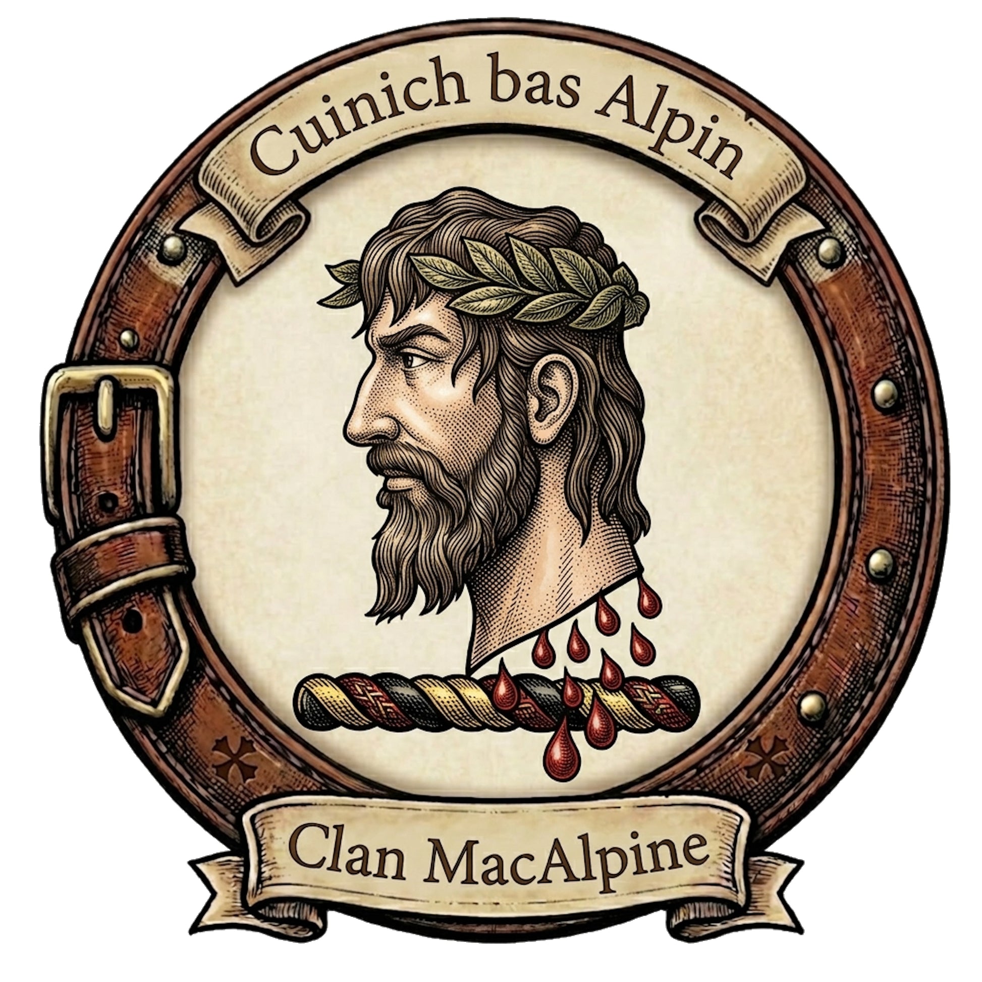 Clan MacAlpine Crest digital download: Includes Color PNG, B&W PNG, and SVG vector files