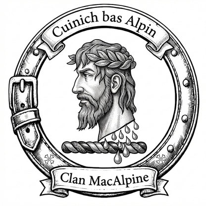Clan MacAlpine Crest digital download: Includes Color PNG, B&W PNG, and SVG vector files