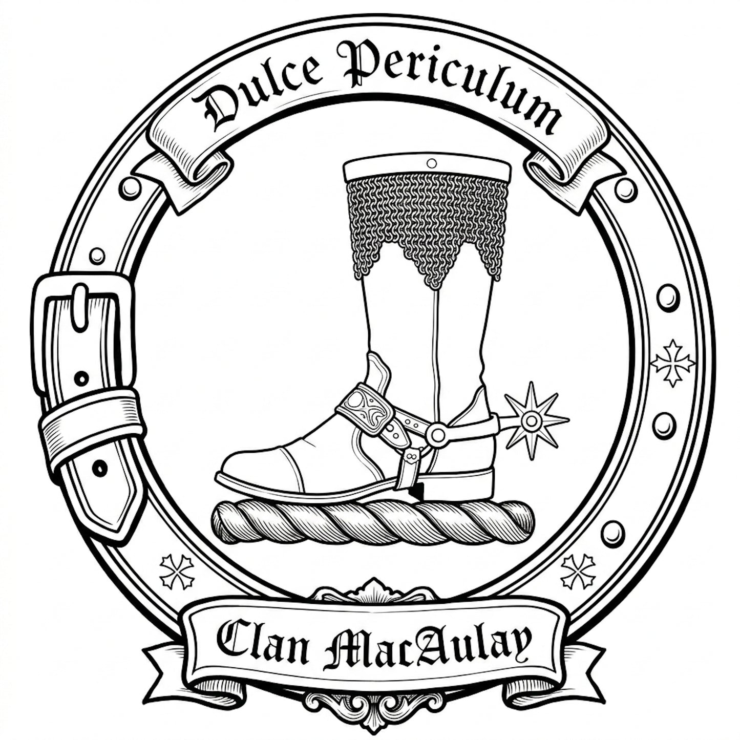 Clan MacAulay Crest digital download: Includes Color PNG, B&W PNG, and SVG vector files