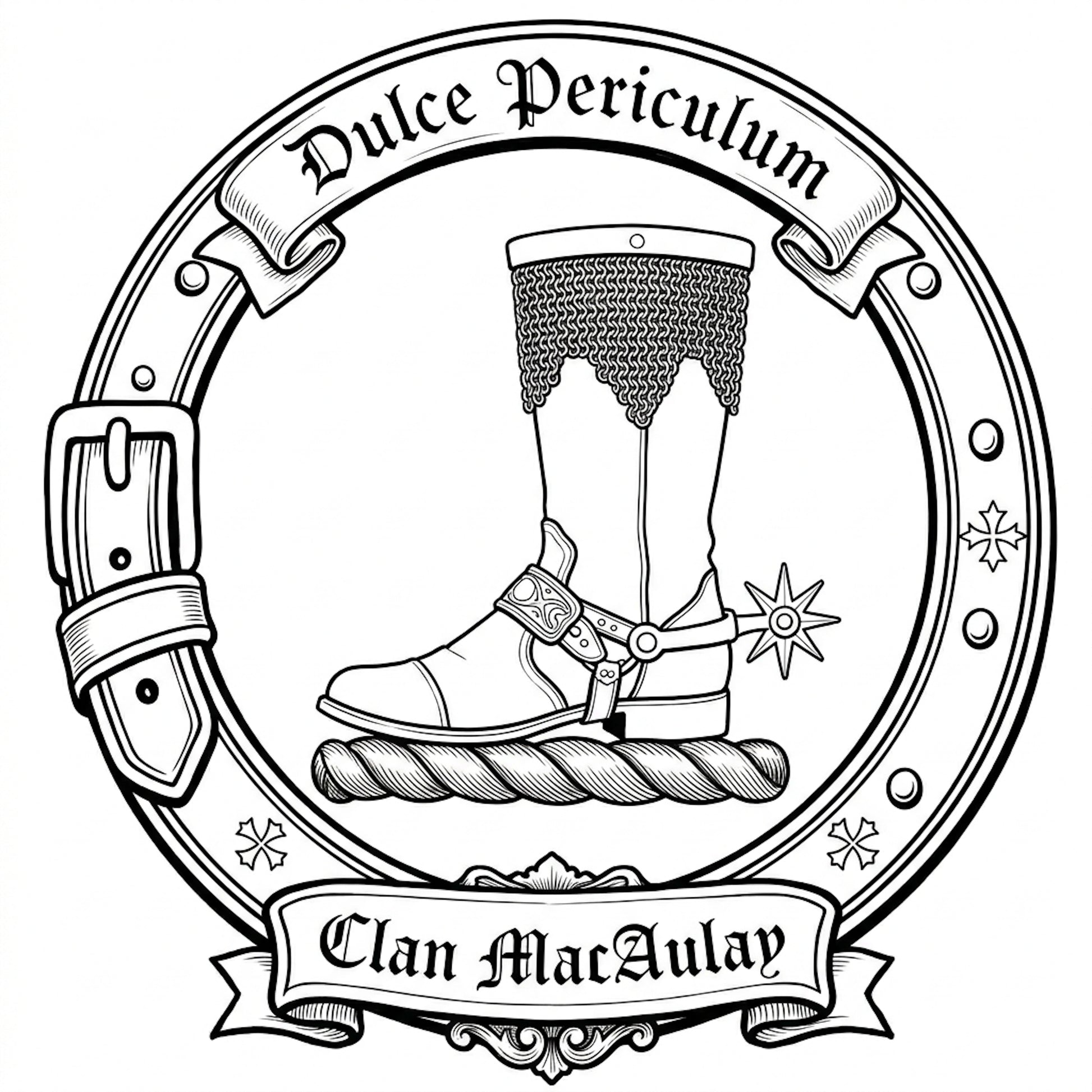 Clan MacAulay Crest digital download: Includes Color PNG, B&W PNG, and SVG vector files