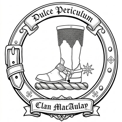 Clan MacAulay Crest digital download: Includes Color PNG, B&W PNG, and SVG vector files