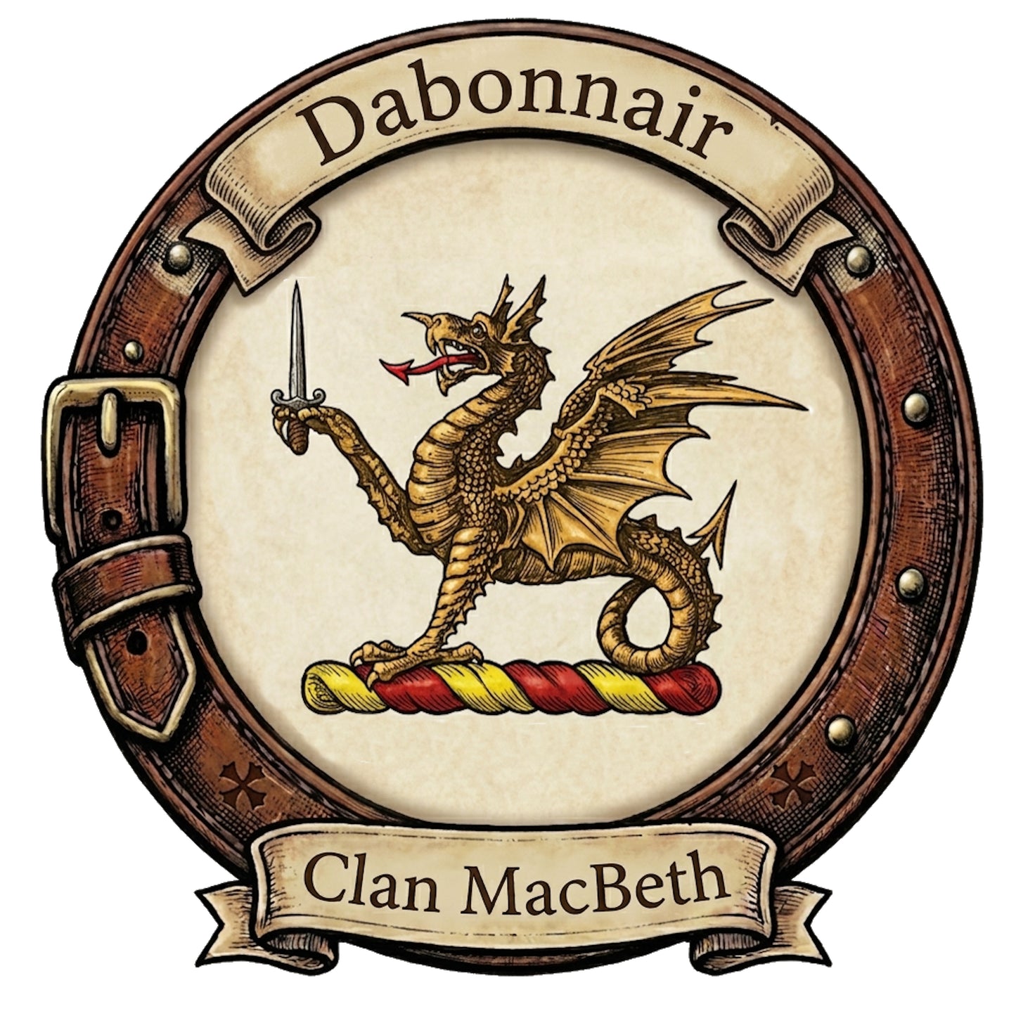 Clan MacBeth Crest digital download: Includes Color PNG, B&W PNG, and SVG vector files