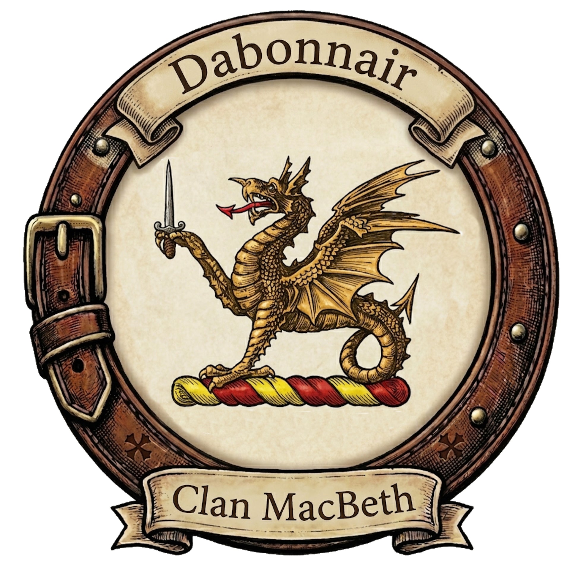 Clan MacBeth Crest digital download: Includes Color PNG, B&W PNG, and SVG vector files