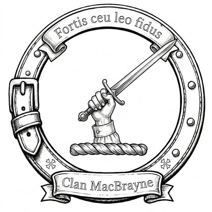 Clan MacBrayne Crest digital download: Includes Color PNG, B&W PNG, and SVG vector files