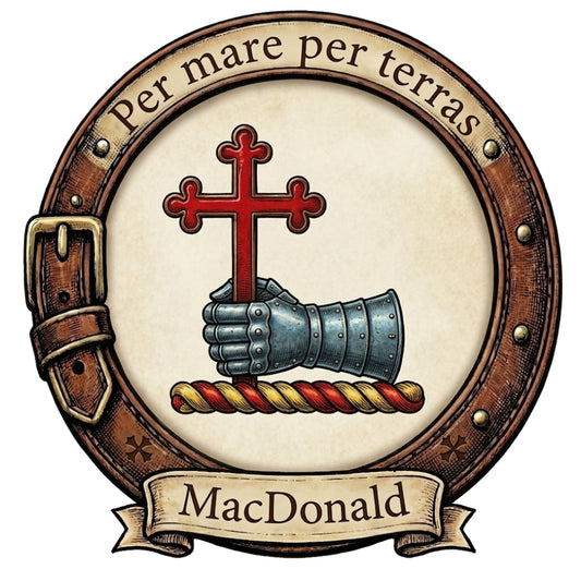 Clan MacDonald Crest Badge digital download: Includes Color PNG, B&W PNG, and SVG vector files