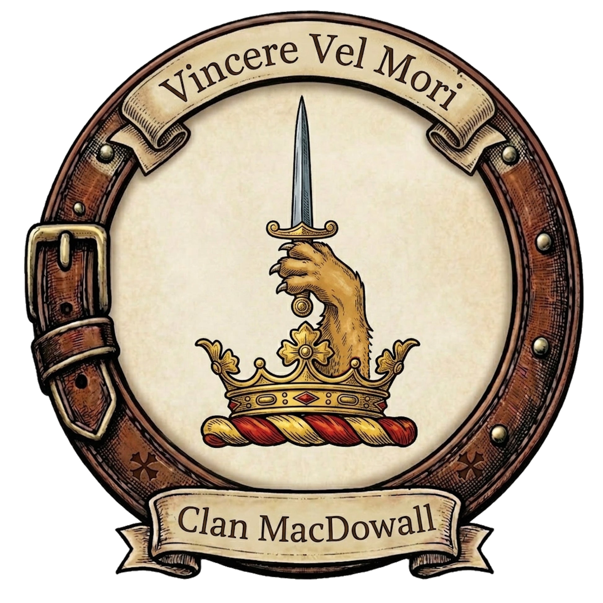 Clan MacDowall Crest digital download: Includes Color PNG, B&W PNG, and SVG vector files