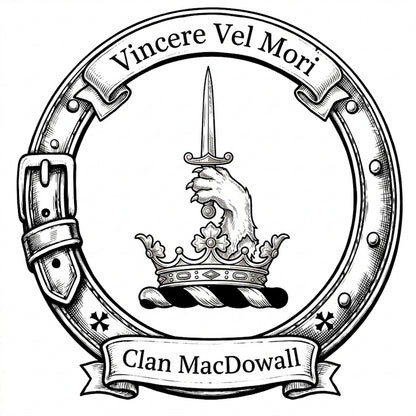 Clan MacDowall Crest digital download: Includes Color PNG, B&W PNG, and SVG vector files