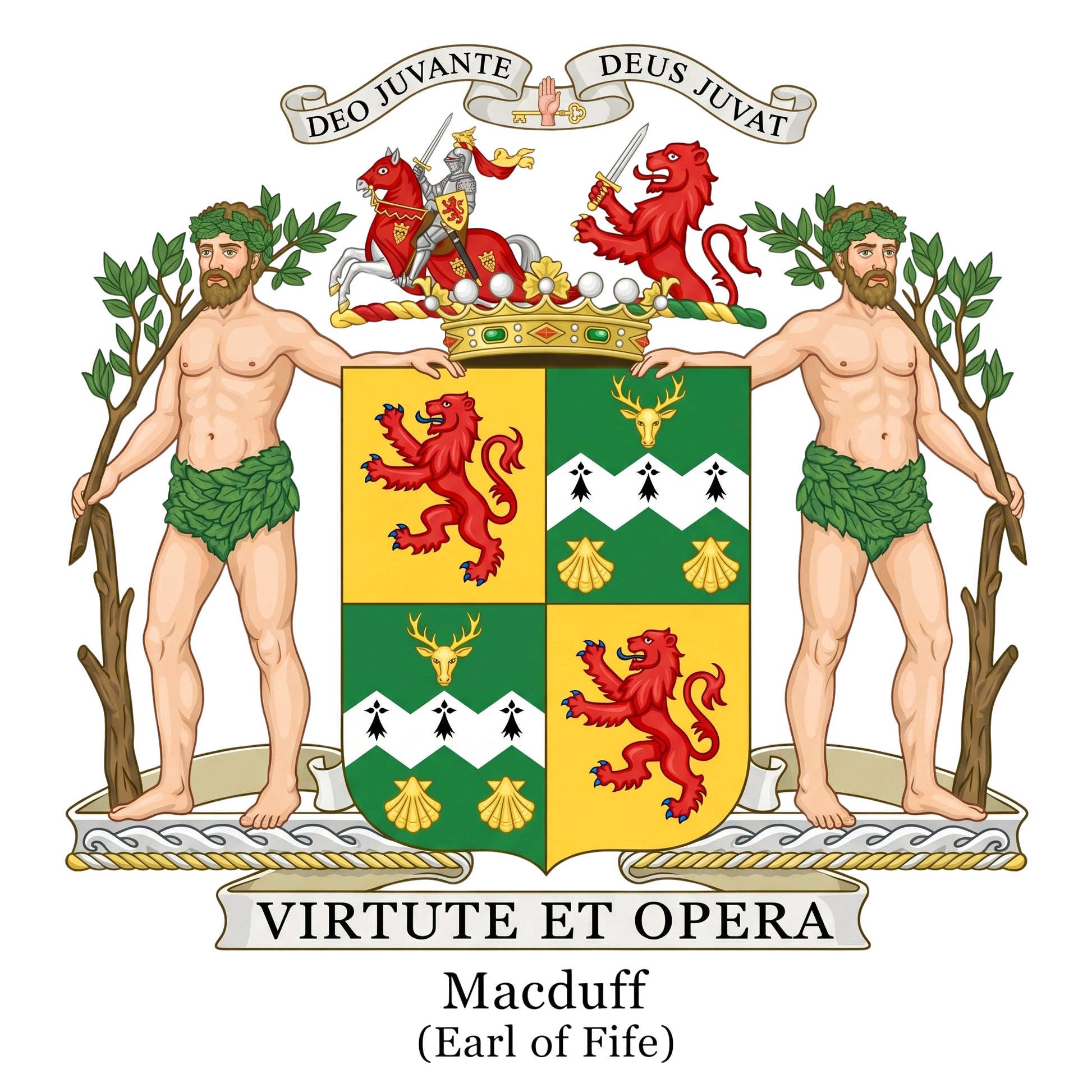 Clan MacDuff Coat of Arms digital download: Includes Color PNG, B&W PNG, and SVG vector files