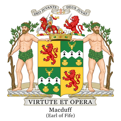 Clan MacDuff Coat of Arms digital download: Includes Color PNG, B&W PNG, and SVG vector files