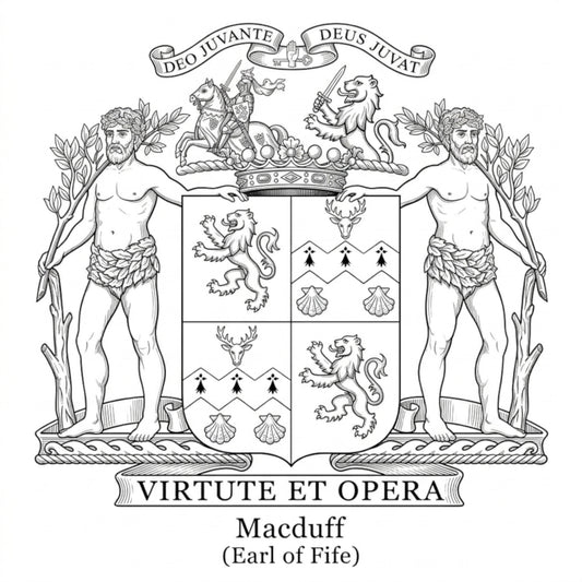 Clan MacDuff Coat of Arms digital download: Includes Color PNG, B&W PNG, and SVG vector files