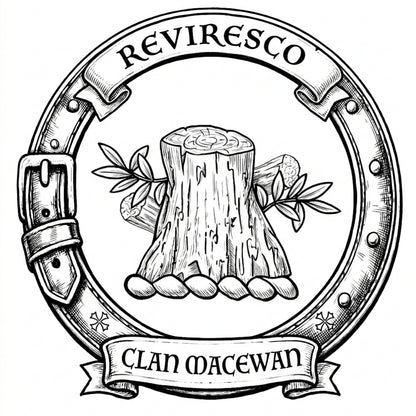 Clan MacEwan Crest digital download: Includes Color PNG, B&W PNG, and SVG vector files
