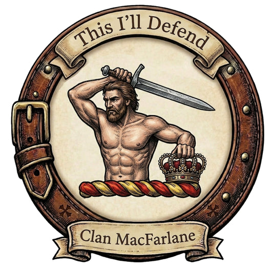 Clan MacFarlane Crest digital download: Includes Color PNG, B&W PNG, and SVG vector files