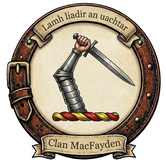 Clan MacFayden Crest digital download: Includes Color PNG, B&W PNG, and SVG vector files