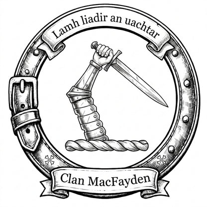 Clan MacFayden Crest digital download: Includes Color PNG, B&W PNG, and SVG vector files