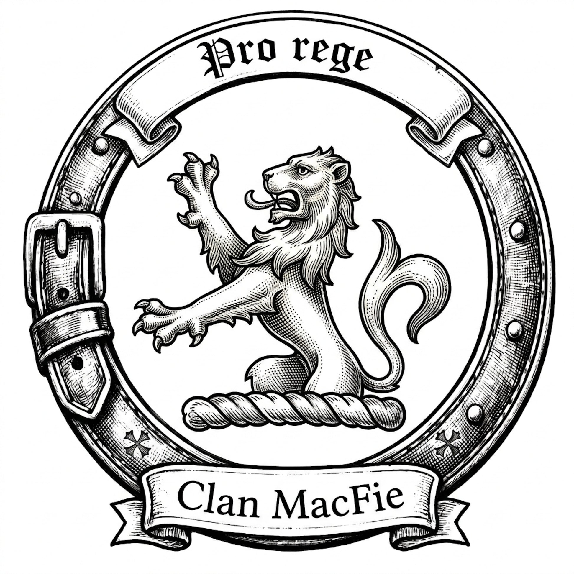 Clan MacFie Crest digital download: Includes Color PNG, B&W PNG, and SVG vector files