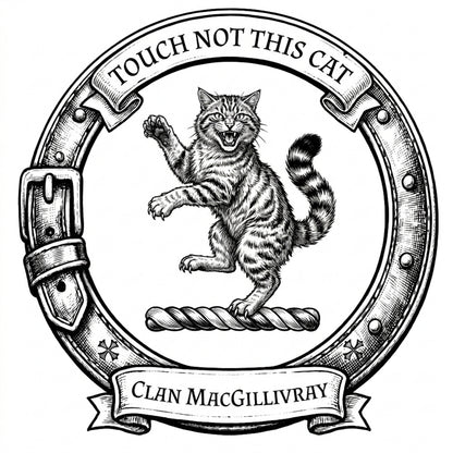 Clan MacGillivray Crest digital download: Includes Color PNG, B&W PNG, and SVG vector files