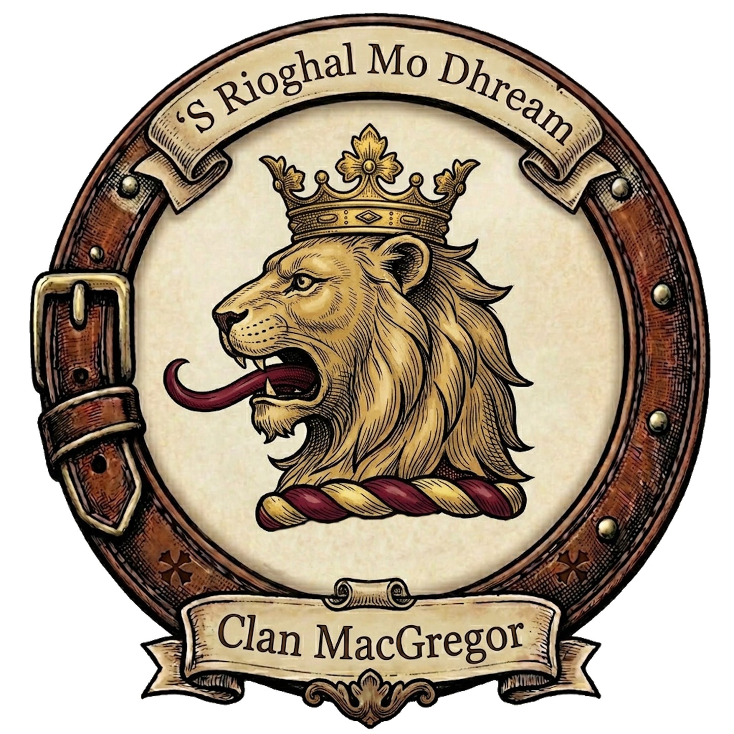 Clan MacGregor Crest digital download: Includes Color PNG, B&W PNG, and SVG vector files