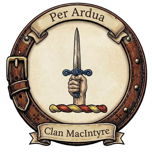 Clan MacIntyre Crest digital download: Includes Color PNG, B&W PNG, and SVG vector files