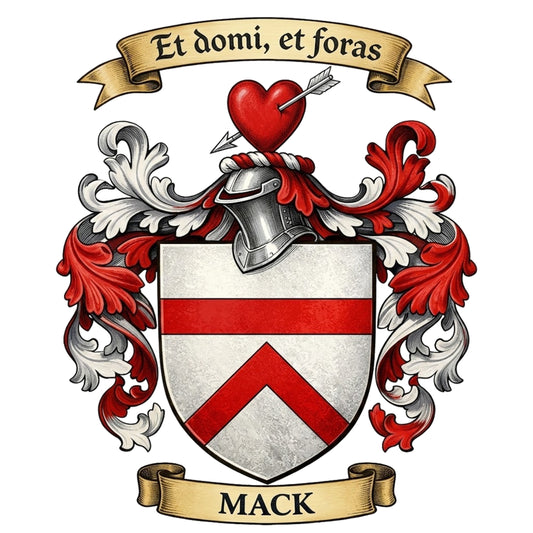The Mack Family Coat of Arms digital download: Includes Color PNG, B&W PNG, and SVG vector files