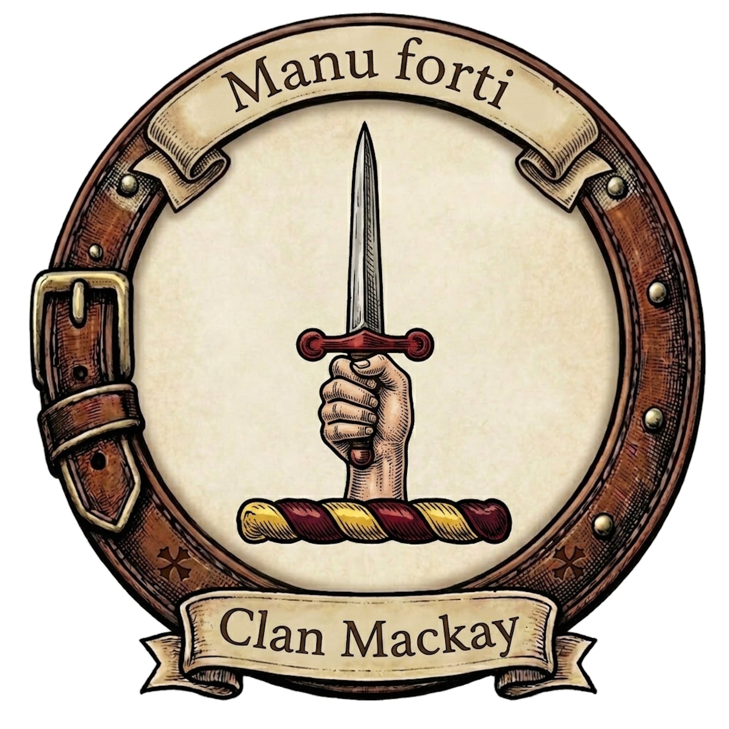 Clan Mackay Crest digital download: Includes Color PNG, B&W PNG, and SVG vector files