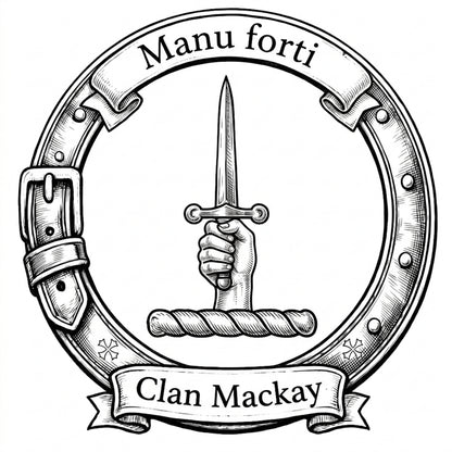 Clan Mackay Crest digital download: Includes Color PNG, B&W PNG, and SVG vector files