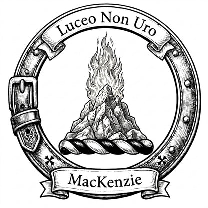 Clan MacKenzie Crest digital download: Includes Color PNG, B&W PNG, and SVG vector files