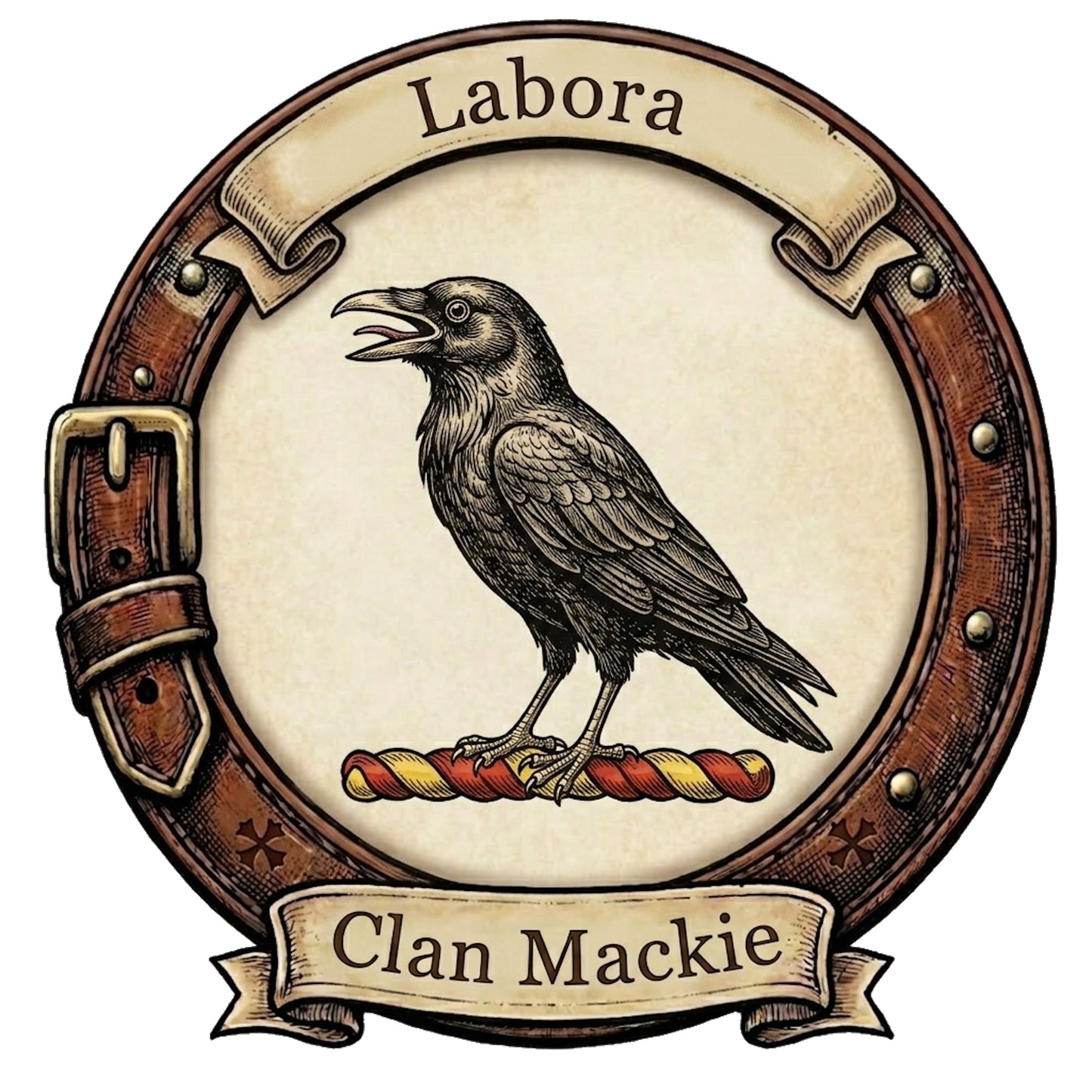 Clan Mackie Crest digital download: Includes Color PNG, B&W PNG, and SVG vector files