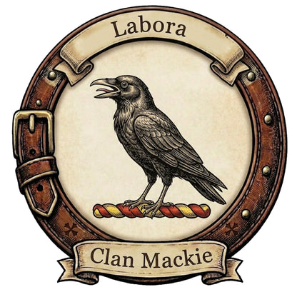 Clan Mackie Crest digital download: Includes Color PNG, B&W PNG, and SVG vector files