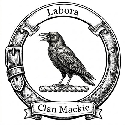 Clan Mackie Crest digital download: Includes Color PNG, B&W PNG, and SVG vector files