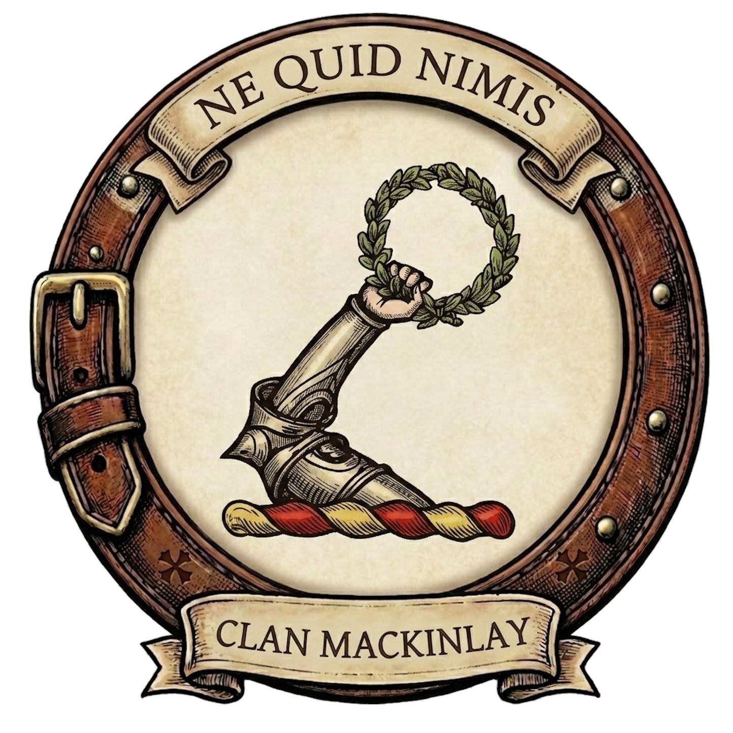 Clan MacKinlay Crest digital download: Includes Color PNG, B&W PNG, and SVG vector files