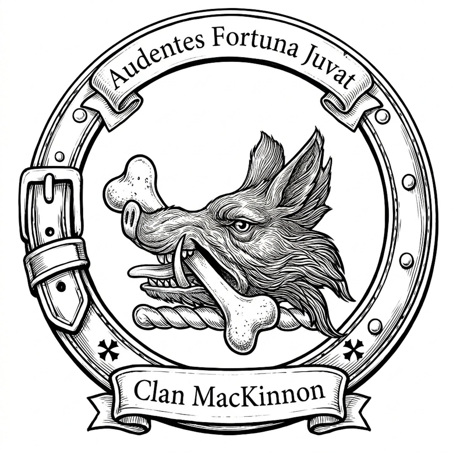 Clan MacKinnon Crest digital download: Includes Color PNG, B&W PNG, and SVG vector files