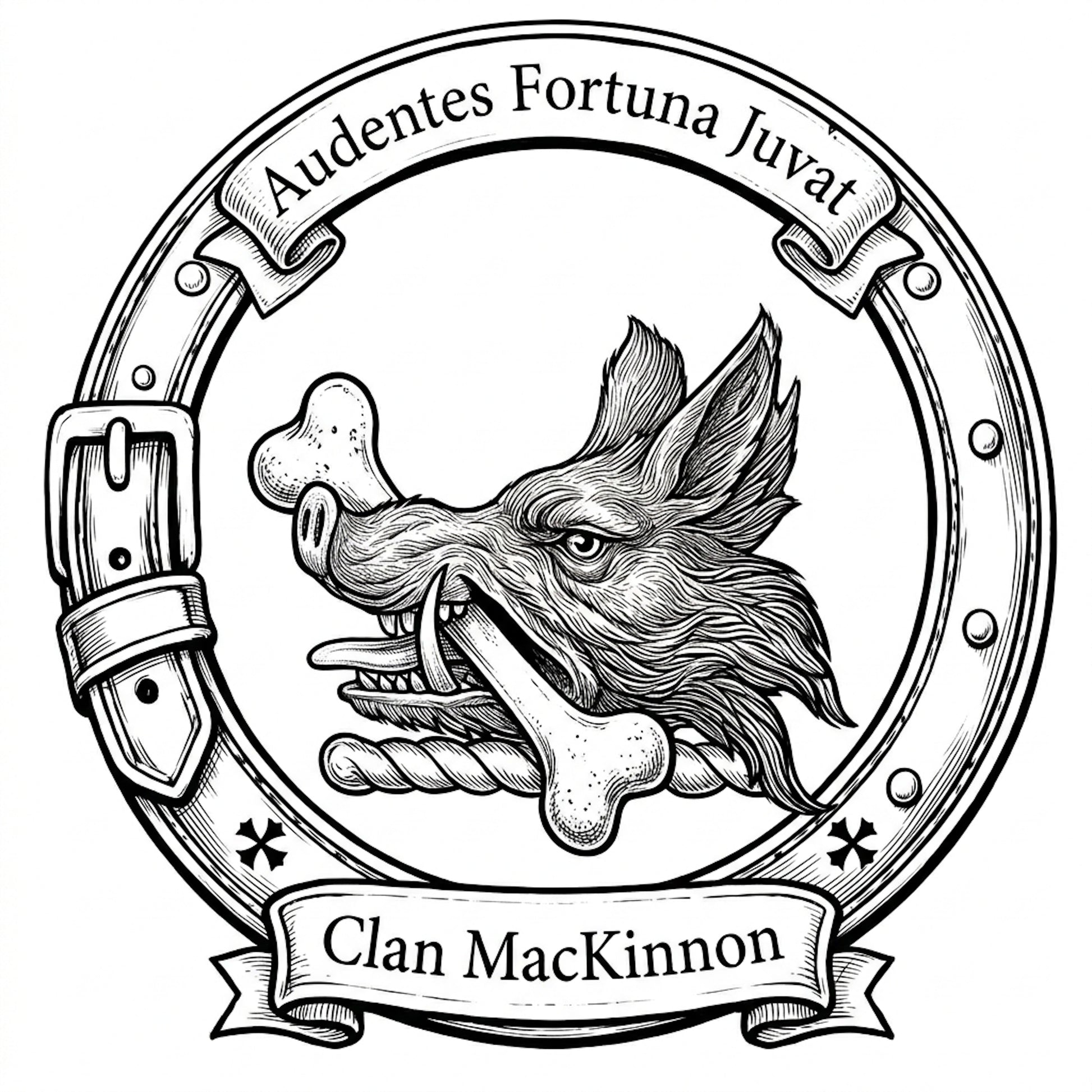 Clan MacKinnon Crest digital download: Includes Color PNG, B&W PNG, and SVG vector files