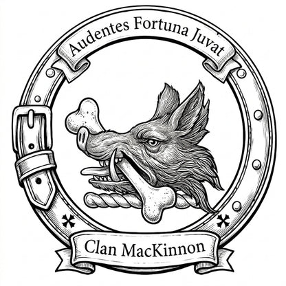 Clan MacKinnon Crest digital download: Includes Color PNG, B&W PNG, and SVG vector files