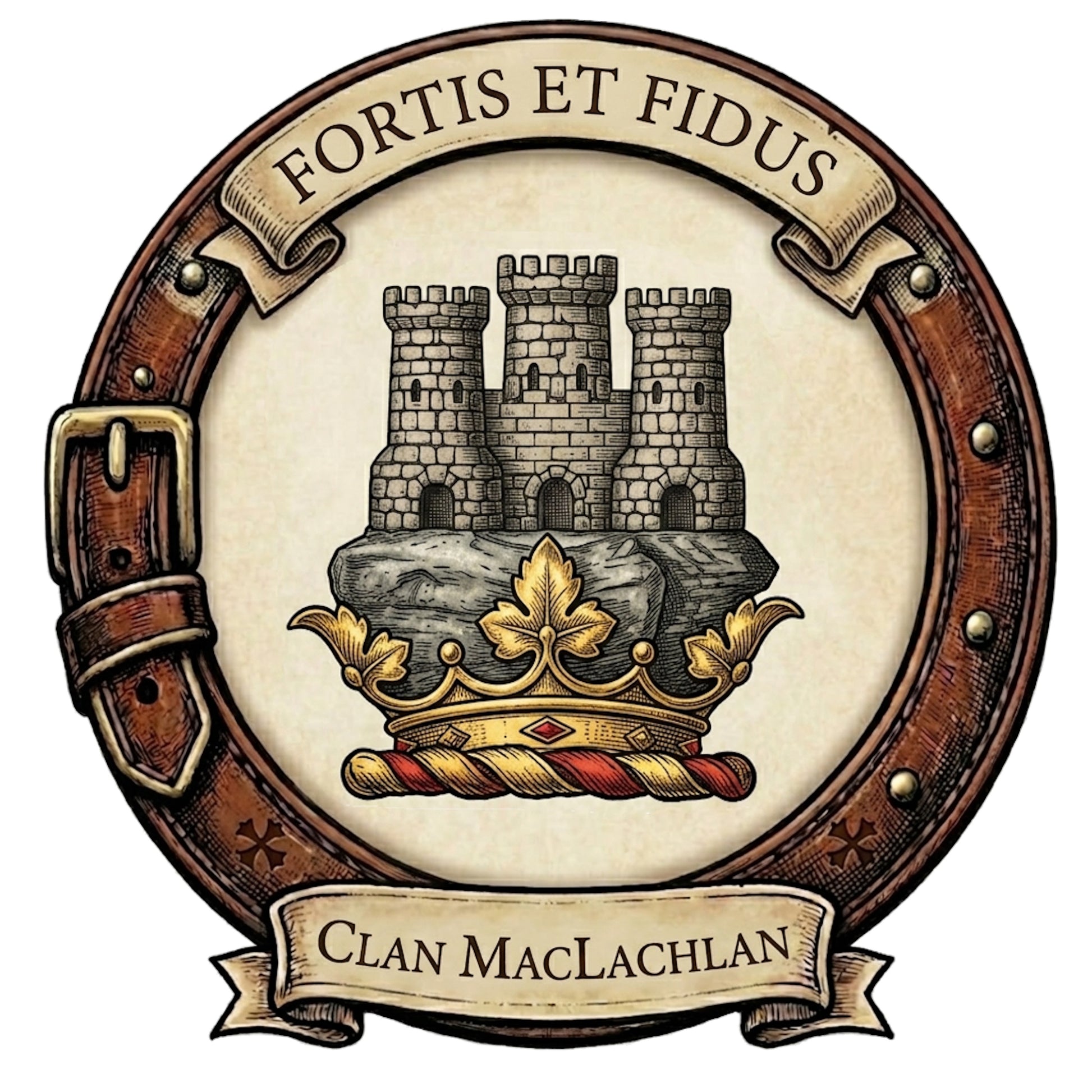 Clan MacLachlan Crest digital download: Includes Color PNG, B&W PNG, and SVG vector files