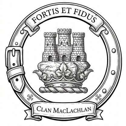 Clan MacLachlan Crest digital download: Includes Color PNG, B&W PNG, and SVG vector files