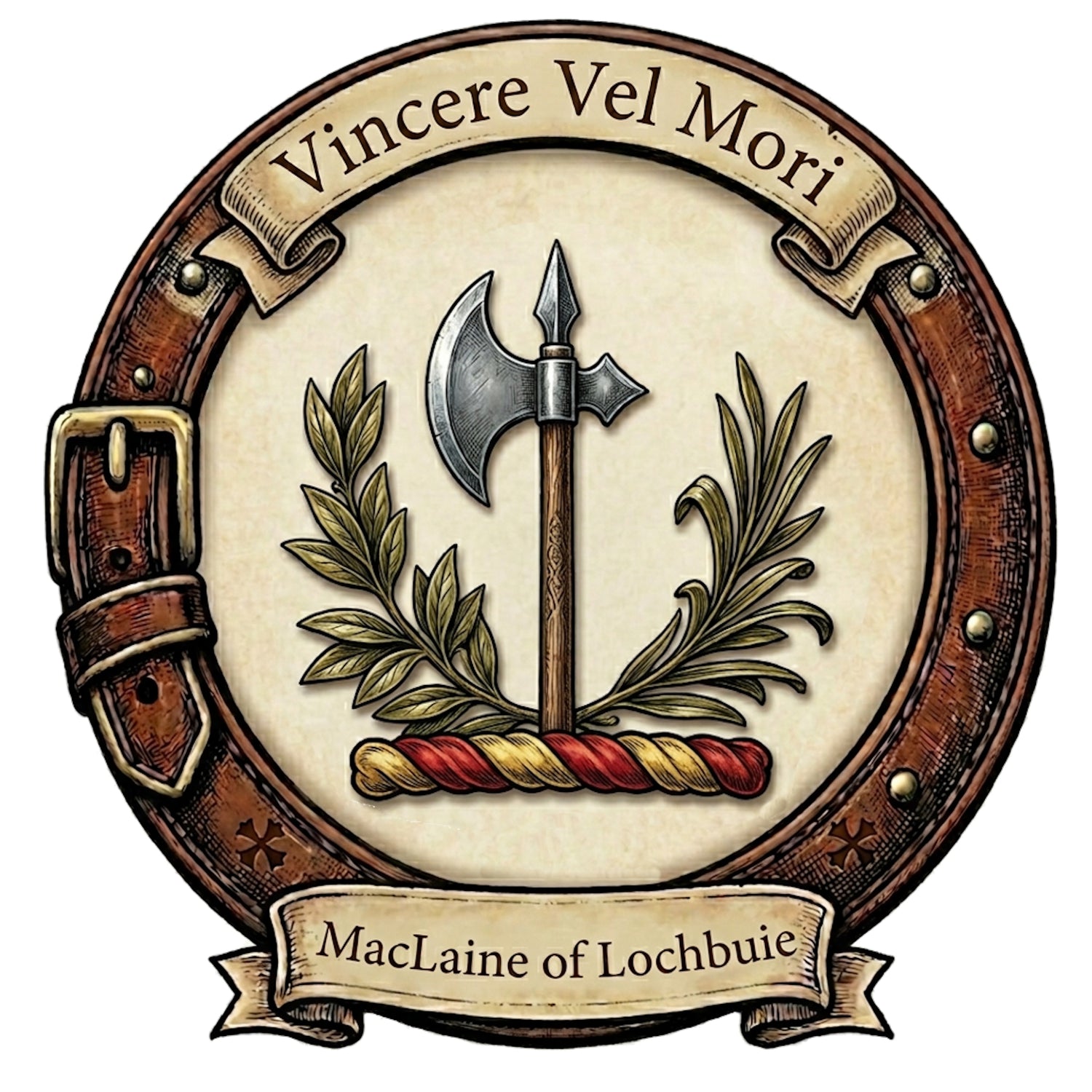 MacLaine of Lochbuie Crest digital download: Includes Color PNG, B&W PNG, and SVG vector files