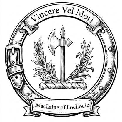 MacLaine of Lochbuie Crest digital download: Includes Color PNG, B&W PNG, and SVG vector files