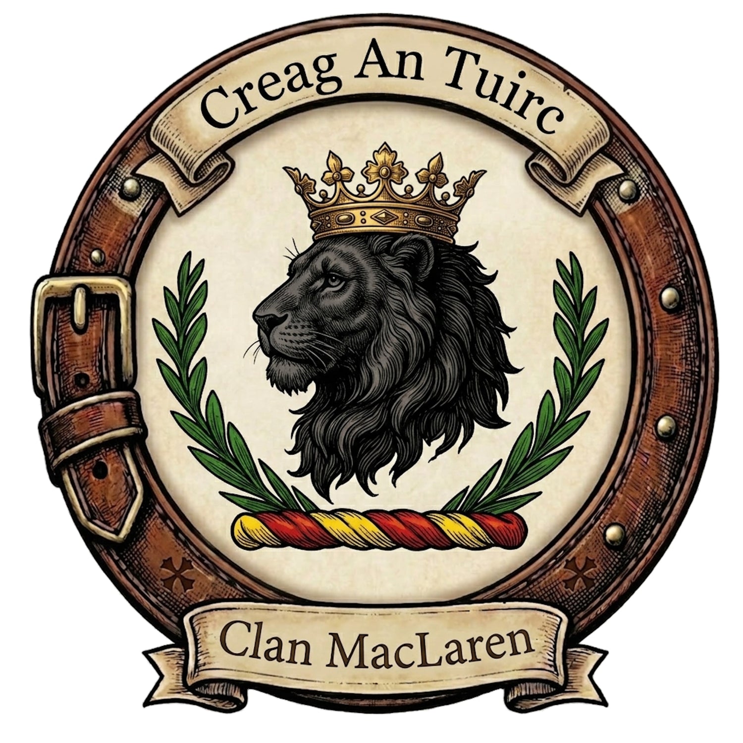 Clan MacLaren Crest digital download: Includes Color PNG, B&W PNG, and SVG vector files