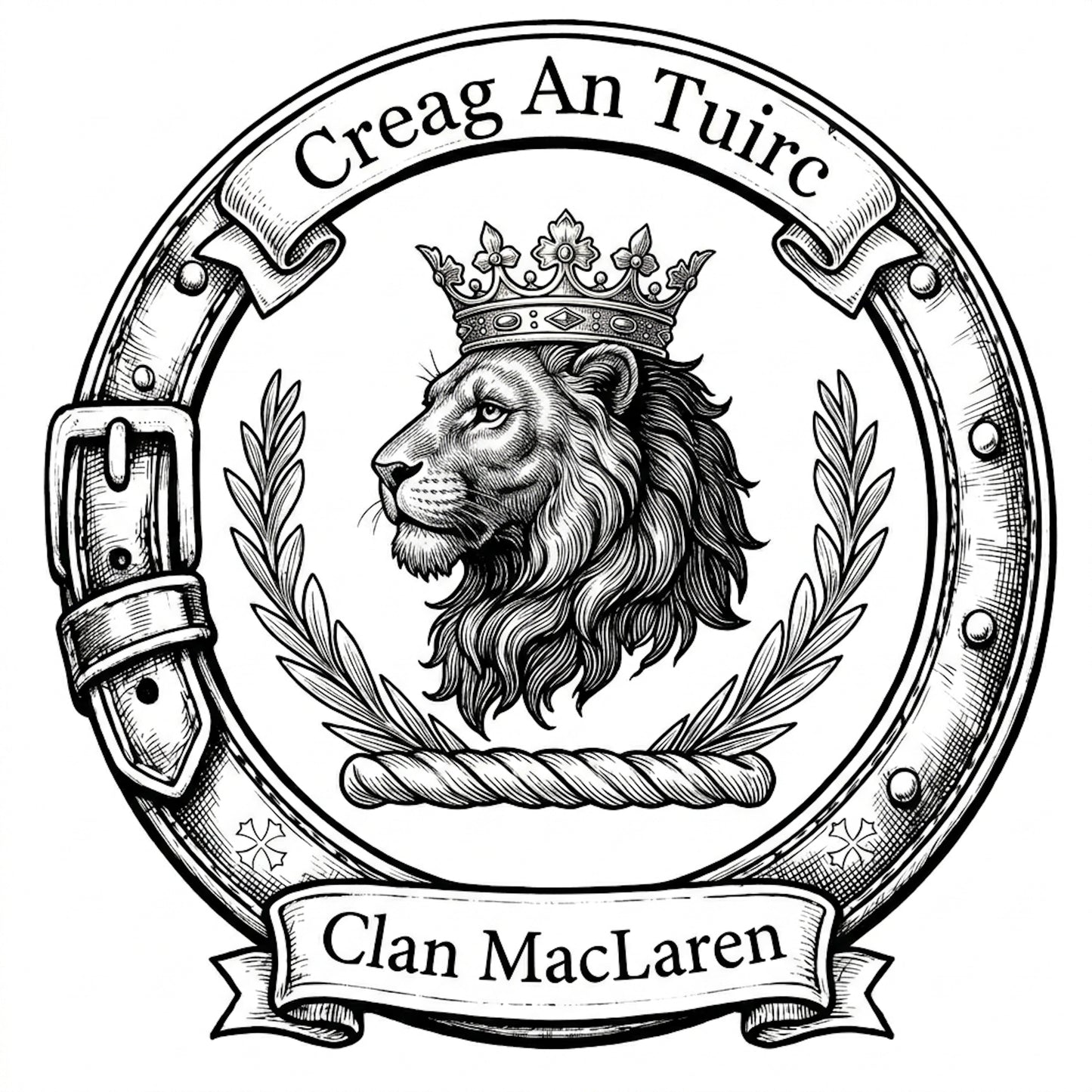 Clan MacLaren Crest digital download: Includes Color PNG, B&W PNG, and SVG vector files