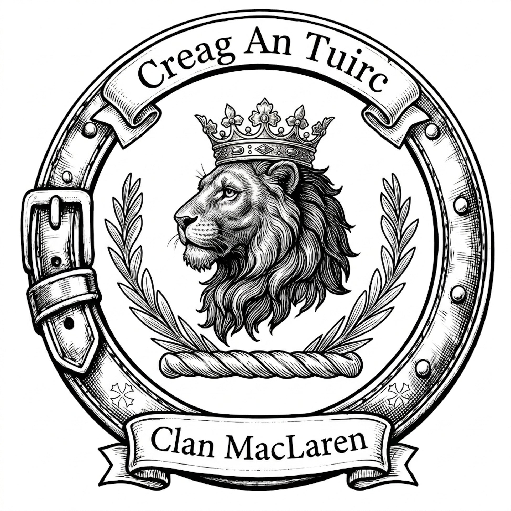 Clan MacLaren Crest digital download: Includes Color PNG, B&W PNG, and SVG vector files