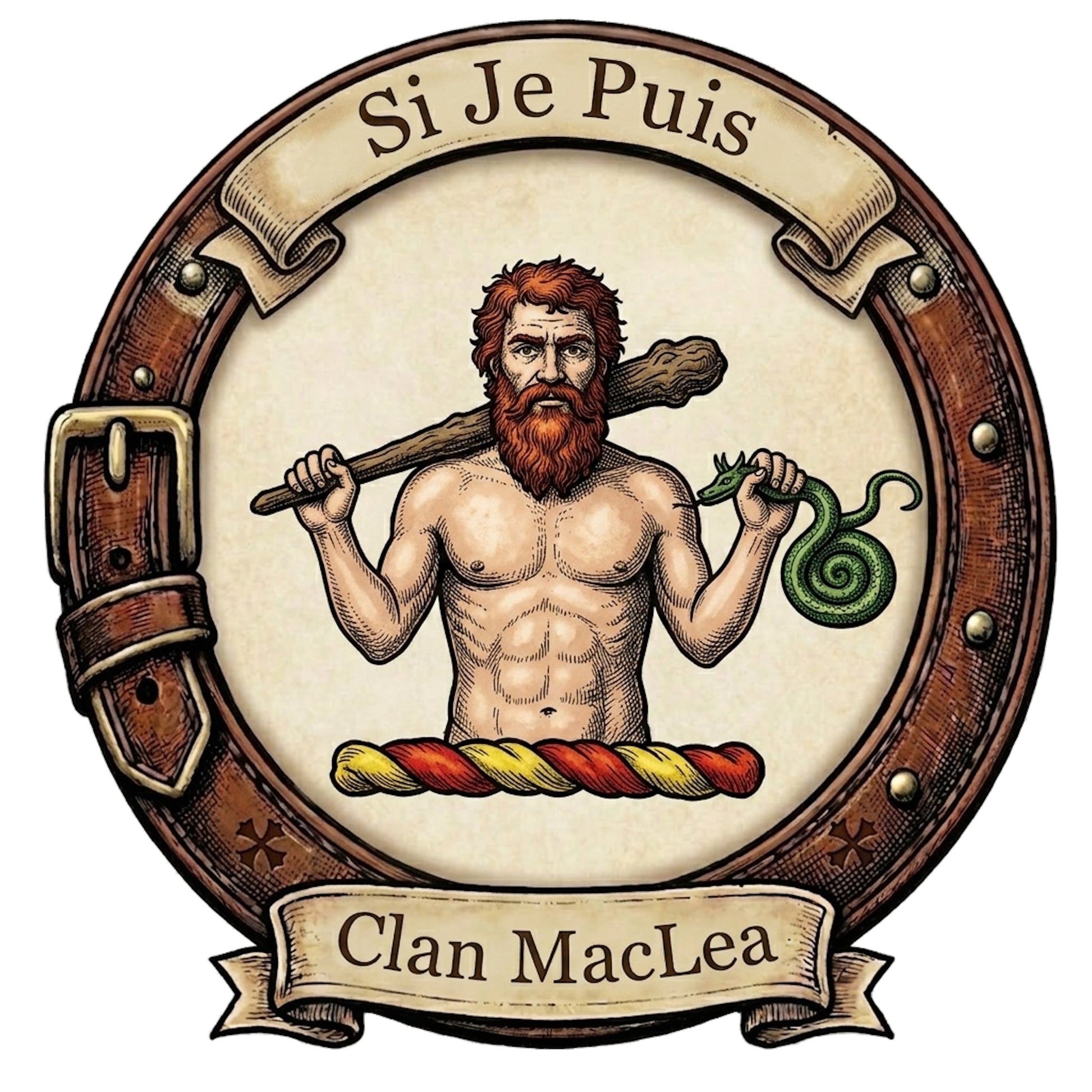 Clan MacLea Crest digital download: Includes Color PNG, B&W PNG, and SVG vector files