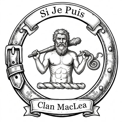 Clan MacLea Crest digital download: Includes Color PNG, B&W PNG, and SVG vector files