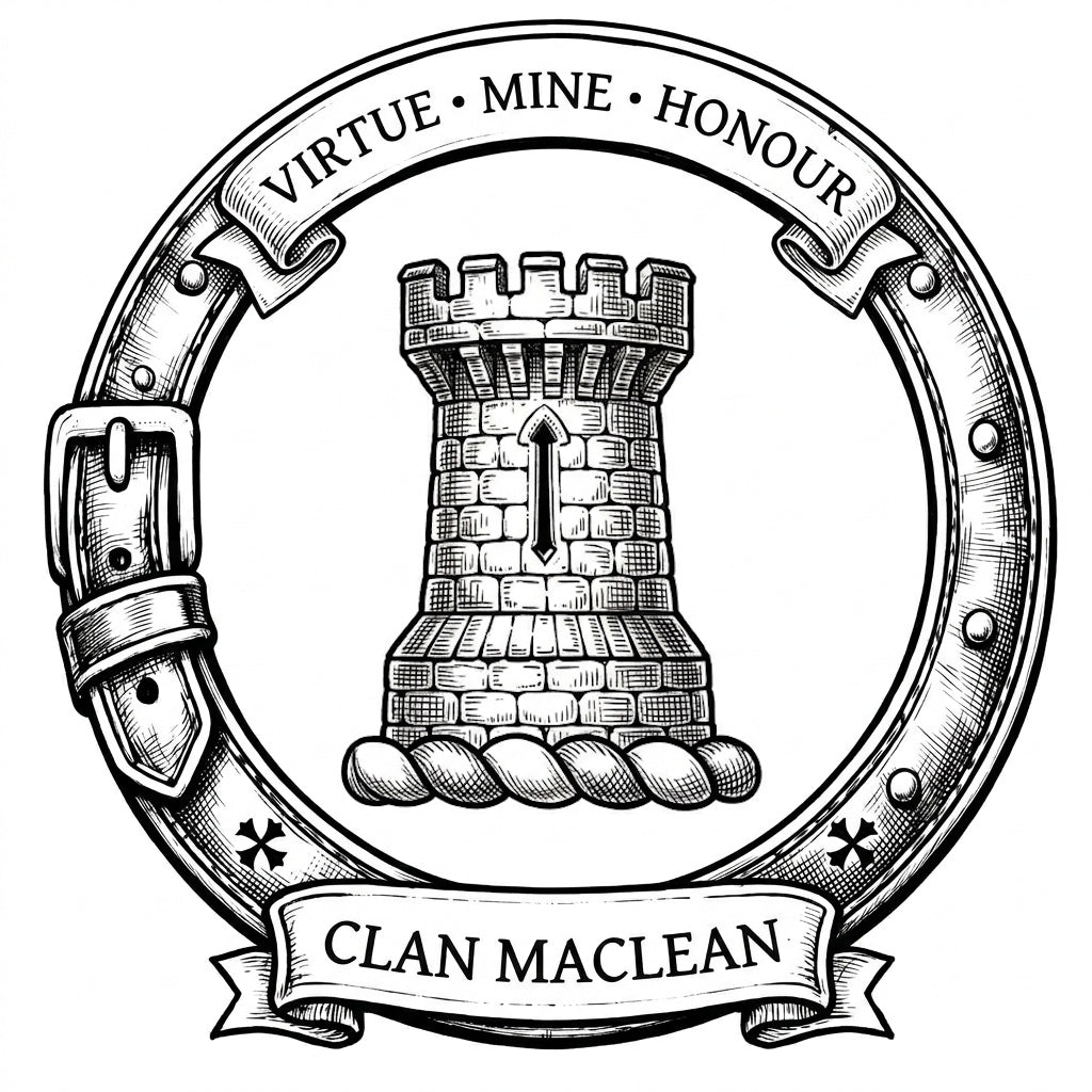 Clan MacLean Crest digital download: Includes Color PNG, B&W PNG, and SVG vector files