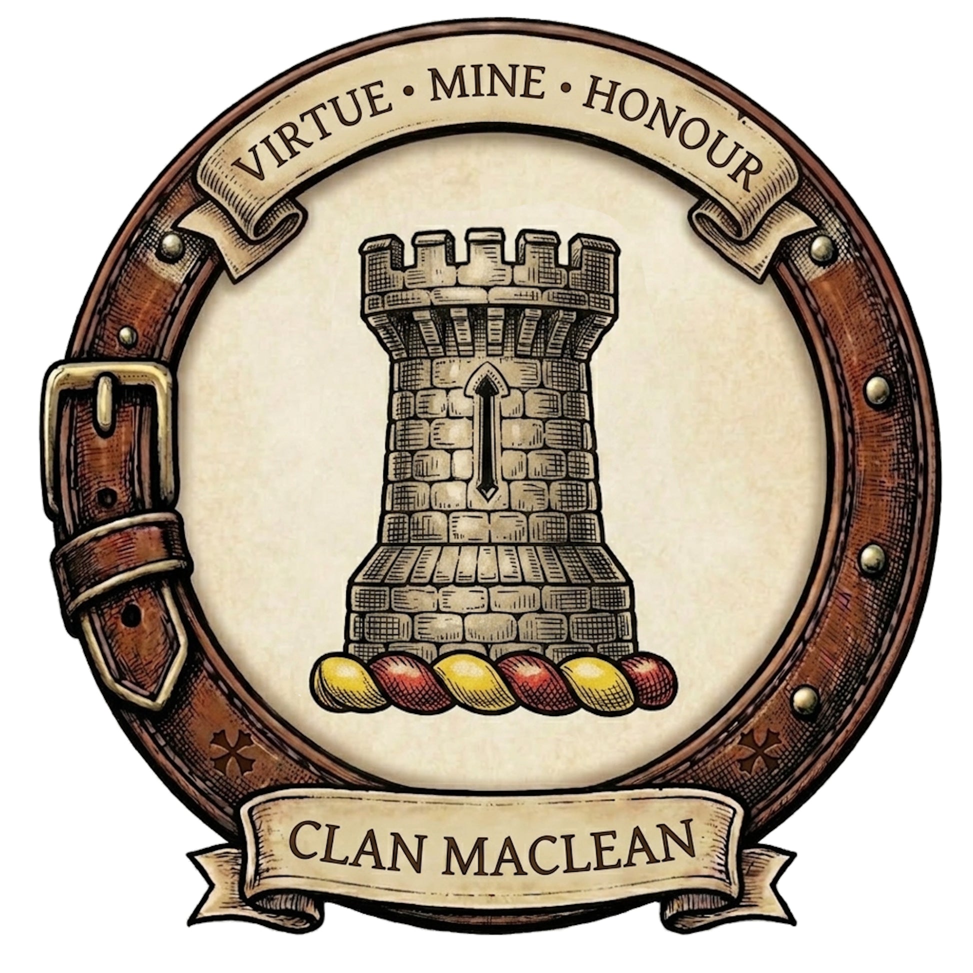 Clan MacLean Crest digital download: Includes Color PNG, B&W PNG, and SVG vector files