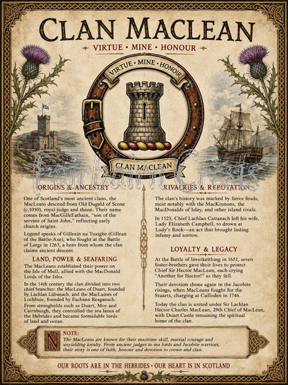 Clan MacLean Poster - Digital Download