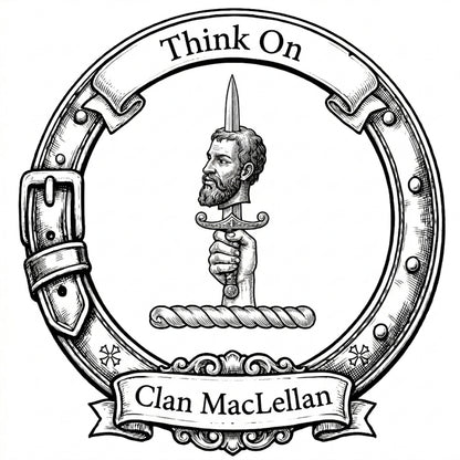 Clan MacLellan Crest digital download: Includes Color PNG, B&W PNG, and SVG vector files