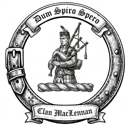 Clan MacLennan Crest digital download: Includes Color PNG, B&W PNG, and SVG vector files