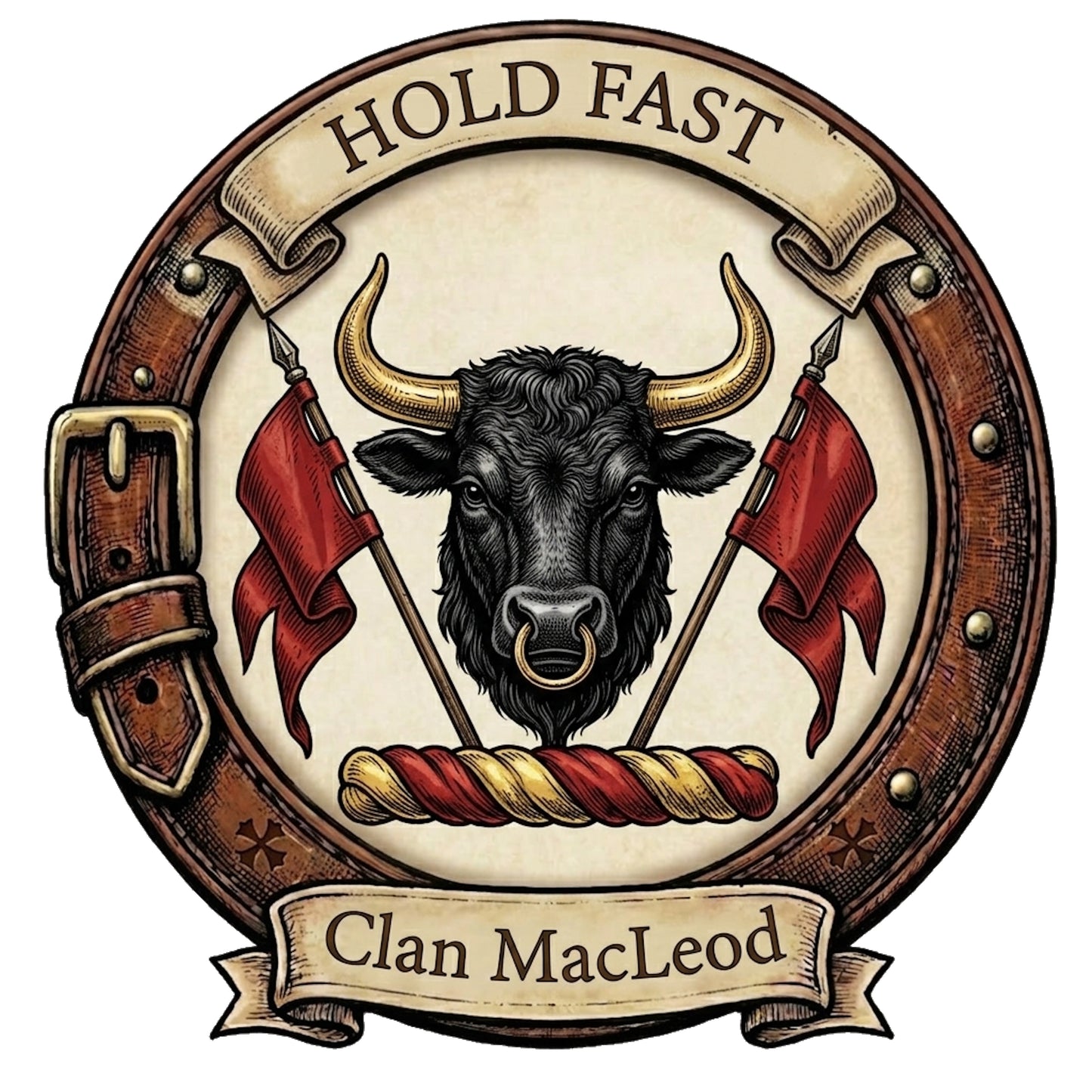 Clan MacLeod Crest digital download: Includes Color PNG, B&W PNG, and SVG vector files