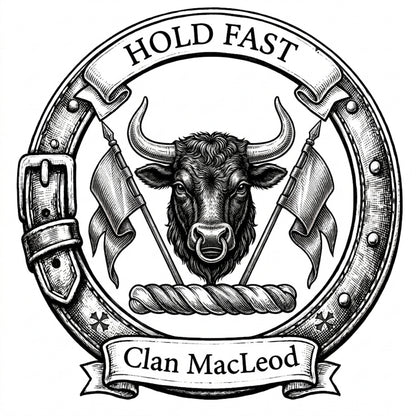 Clan MacLeod Crest digital download: Includes Color PNG, B&W PNG, and SVG vector files
