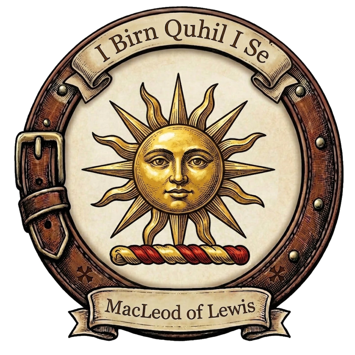 MacLeod of Lewis Crest digital download: Includes Color PNG, B&W PNG, and SVG vector files